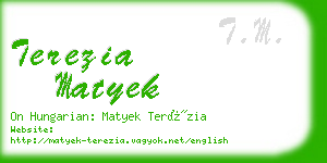 terezia matyek business card